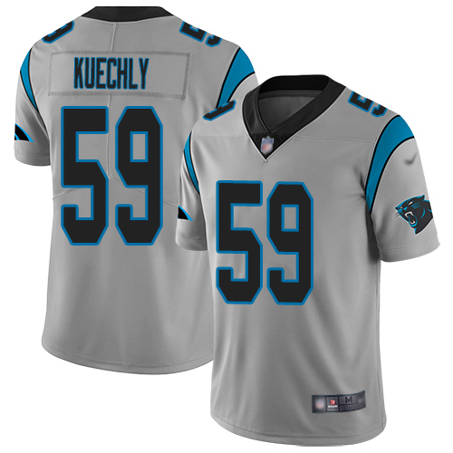 Carolina Panthers Limited Silver Youth Luke Kuechly Jersey NFL Football #59 Inverted Legend->women nfl jersey->Women Jersey